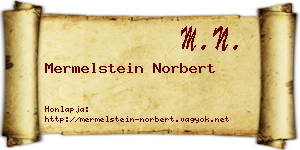 Mermelstein Norbert névjegykártya